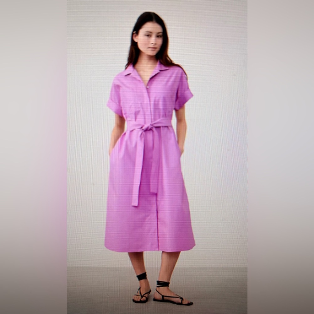 Banana Republic tie-waist midi shirt dress